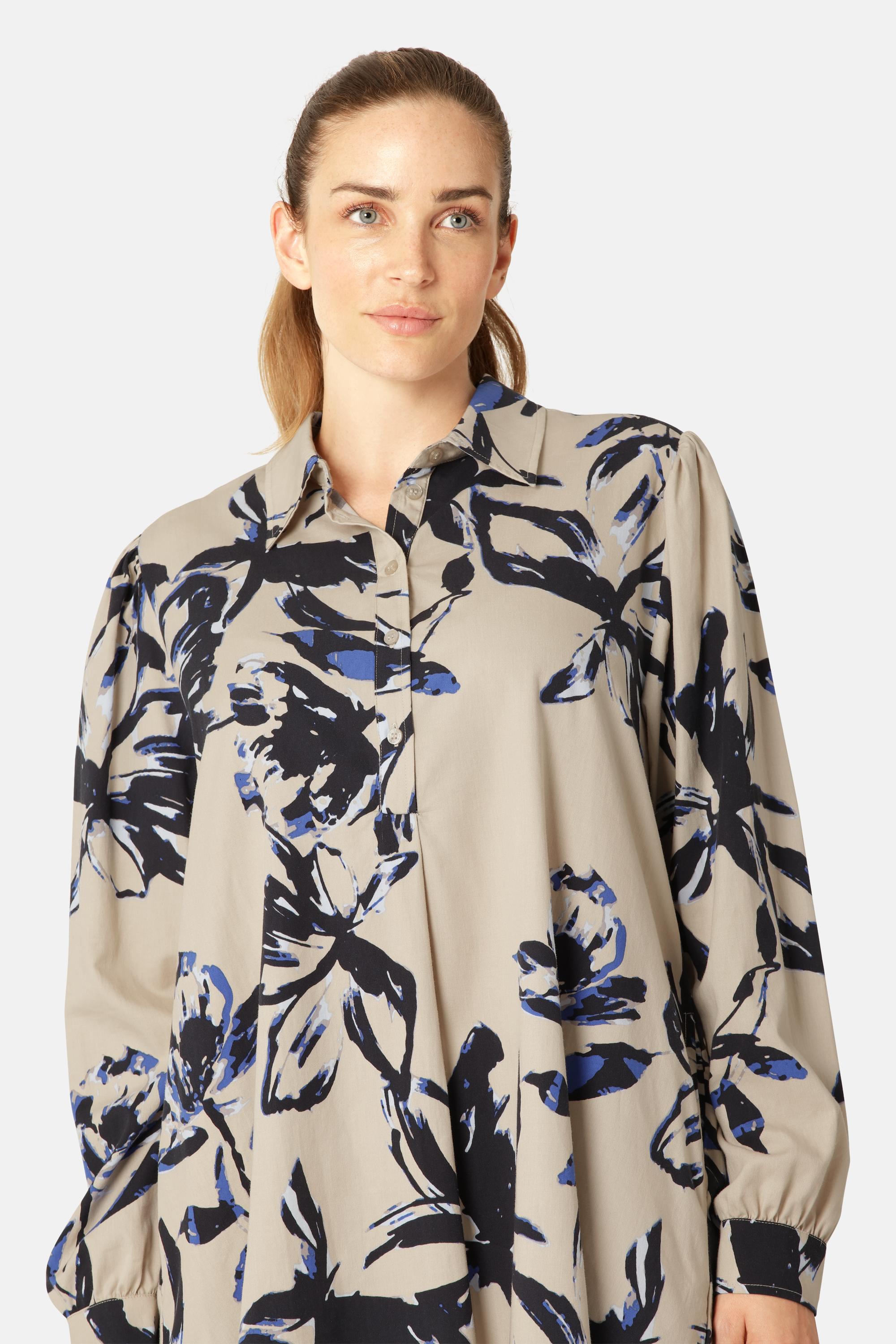 Robe Tunique Longue - Sand Artsy Stroke Flower